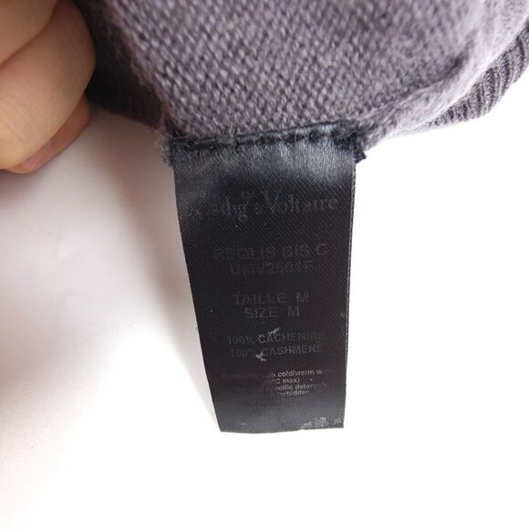 ZADIG & VOLTAIRE 100% Cashmere Art is Truth Crew Sweater Medium Quiet Luxury - Picture 8 of 8